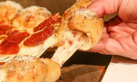 Bacon and cheese stuffed crust
