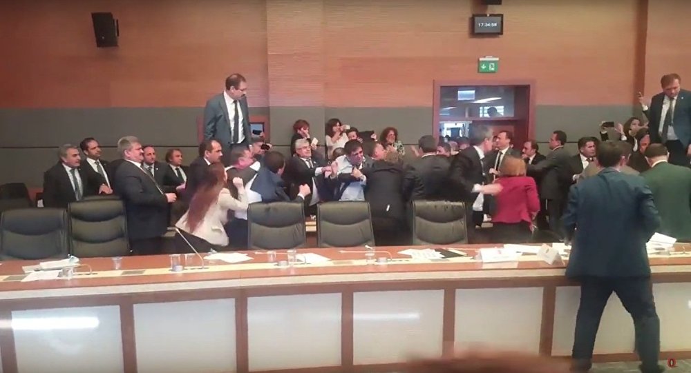 Massive Brawl Breaks Out In Turkish Parliament (VIDEO)