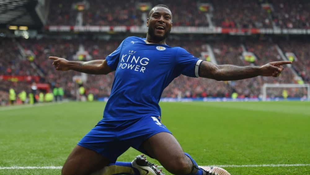 Wes Morgan Celebrating