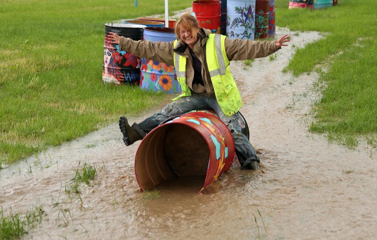 Glastonbury flooded