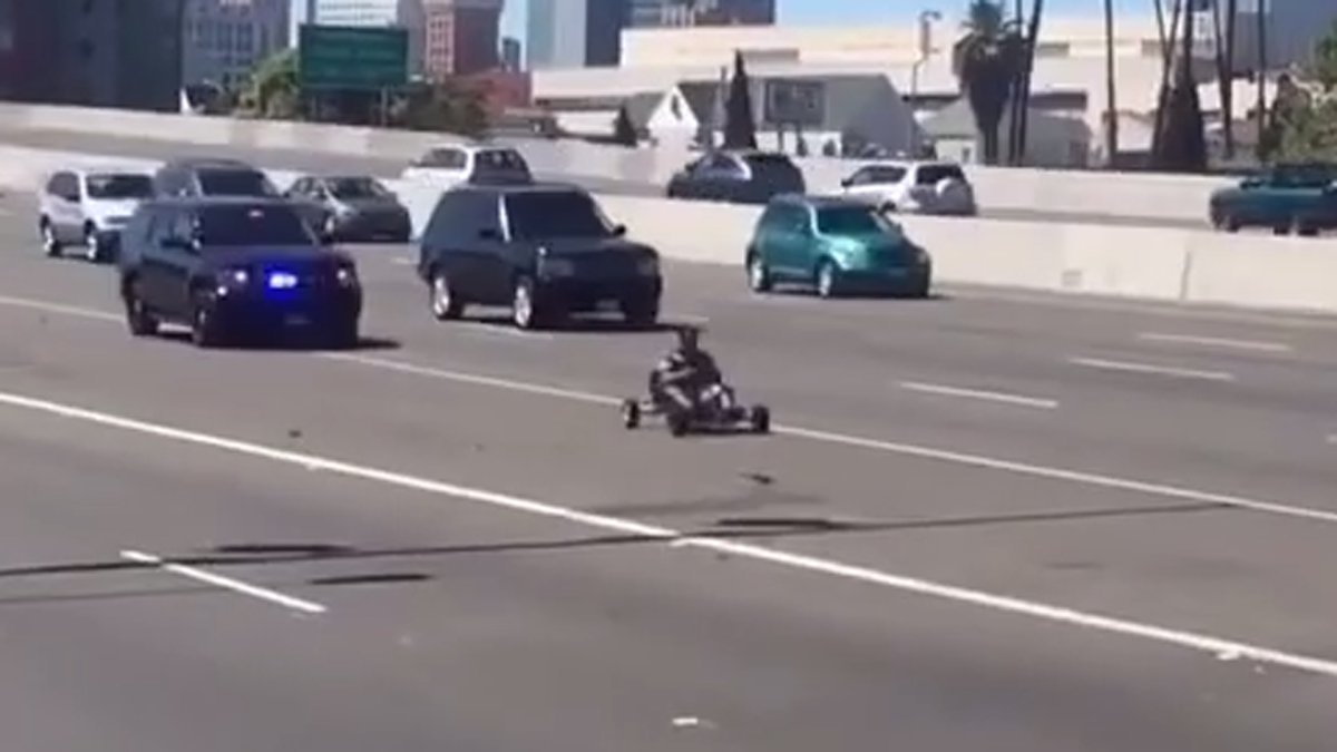 Go kart police chase