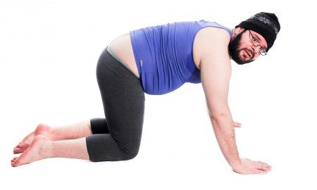 Man on all fours