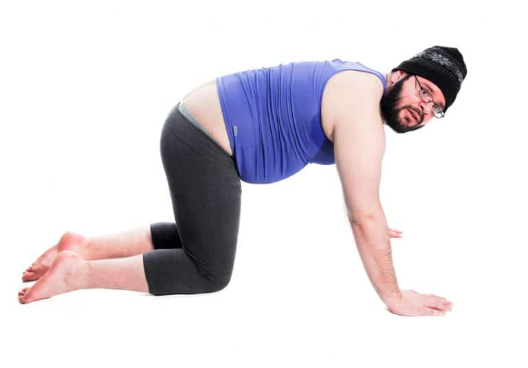 Man on all fours