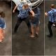 Russian Man Beats Girlfriend