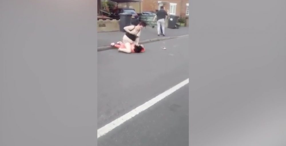Woman fight in street