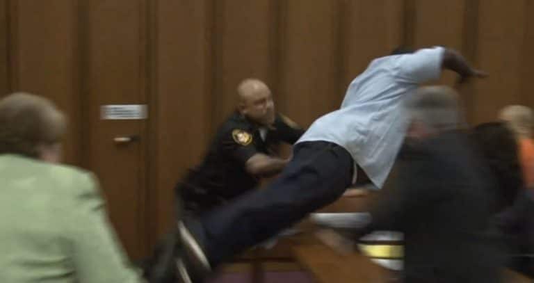 Watch This Dad Launch Himself Over Courthouse Table At The Man Who Murdered His Daughter