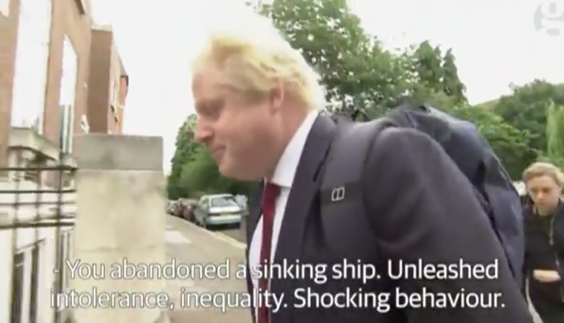 Boris Johnson Heckled