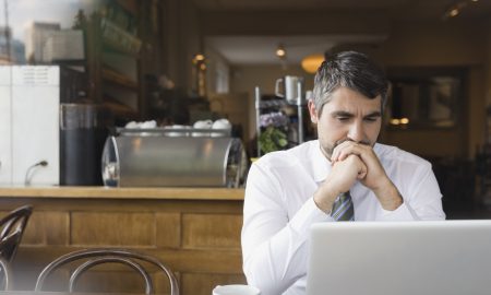 Depressed Man Laptop