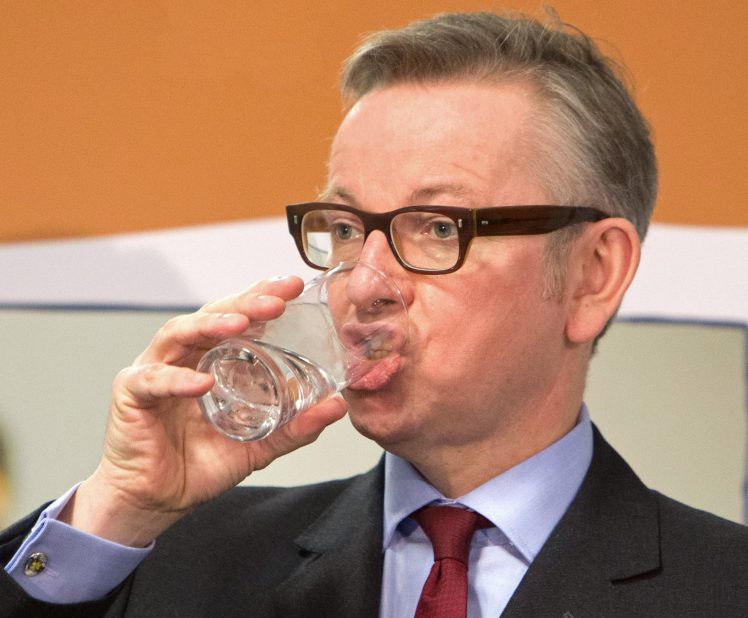 Michael Gove Drinking WAter