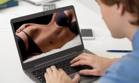 Person watching porn