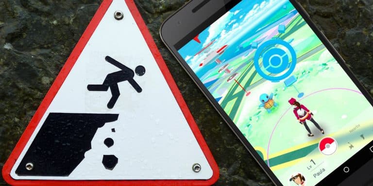 Pokemon Players Fall Off Cliff