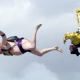 Skydiving sumo wrestler