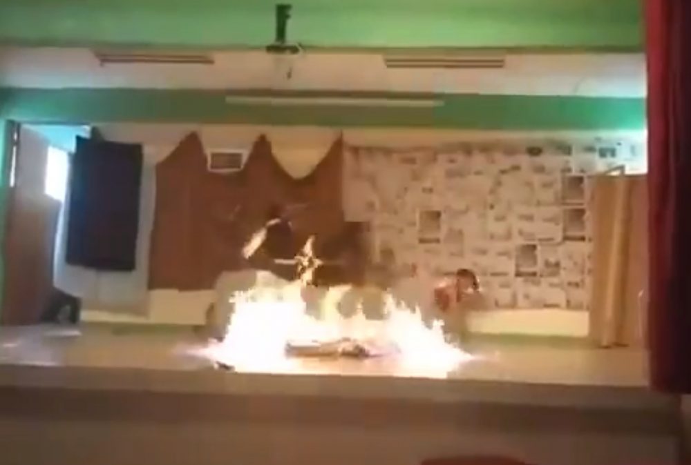Teens on fire