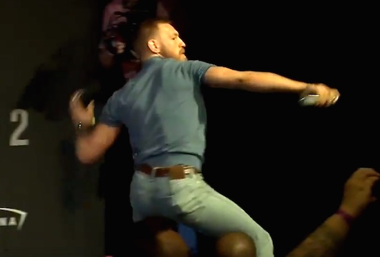 Conor McGregor Throwing Bottles