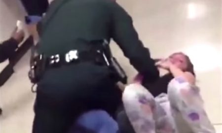 Cop Breaks Up Girl Fight