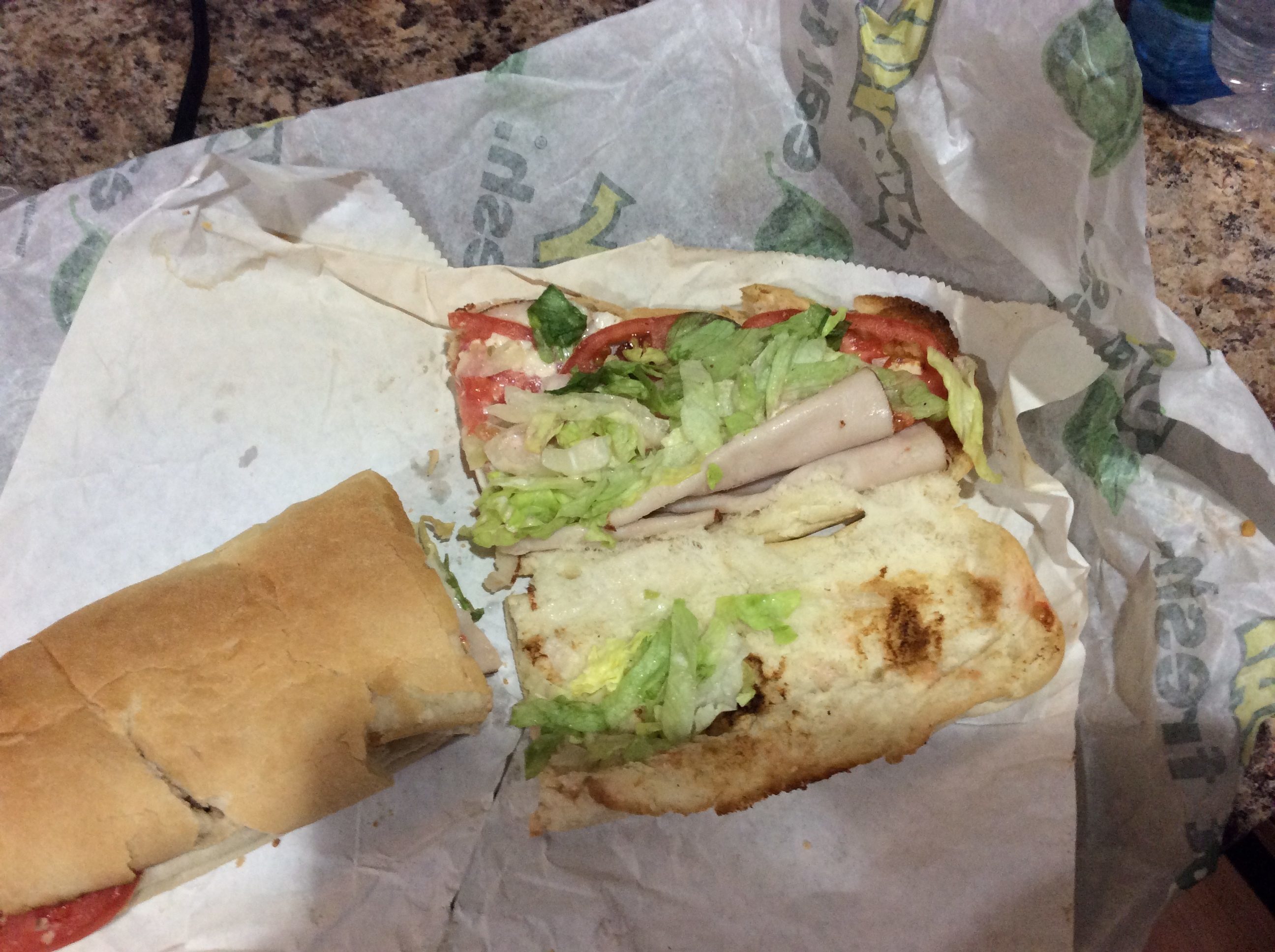Gross subway sandwich
