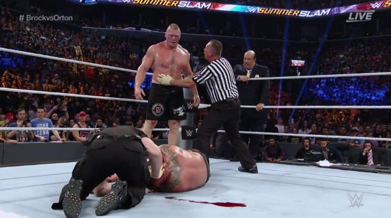Brock Lesnar Ruthlessly Smashed Through Randy Orton’s Skull Last Night (VIDEO)