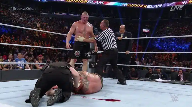 Brock Lesnar Ruthlessly Smashed Through Randy Orton’s Skull Last Night (VIDEO)