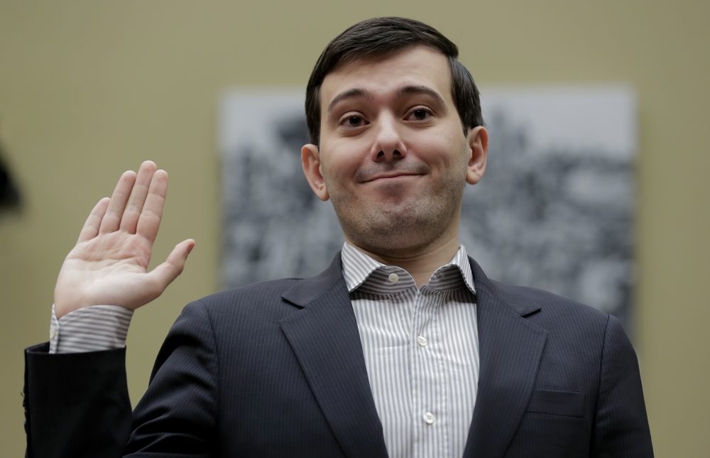 Shkreli, former CEO of Turing Pharmaceuticals LLC, is sworn in to testify on Capitol Hill in Washington