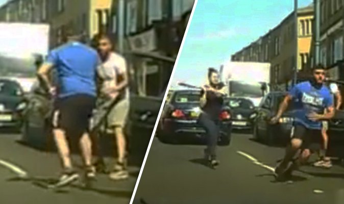 Road Rage Woman Baseball Bat