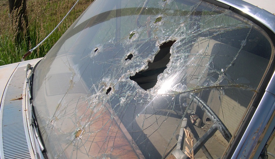 Old Ford with Bullet Holes