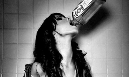 drinking gin