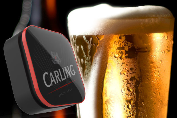 Carling beer button