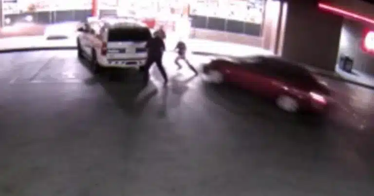 Watch This Insane Footage Of A Man Plowing His Car Into 3 Police Officers (VIDEO)