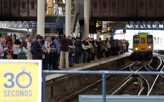 Southern Rail Fail Strike - Packed Platform