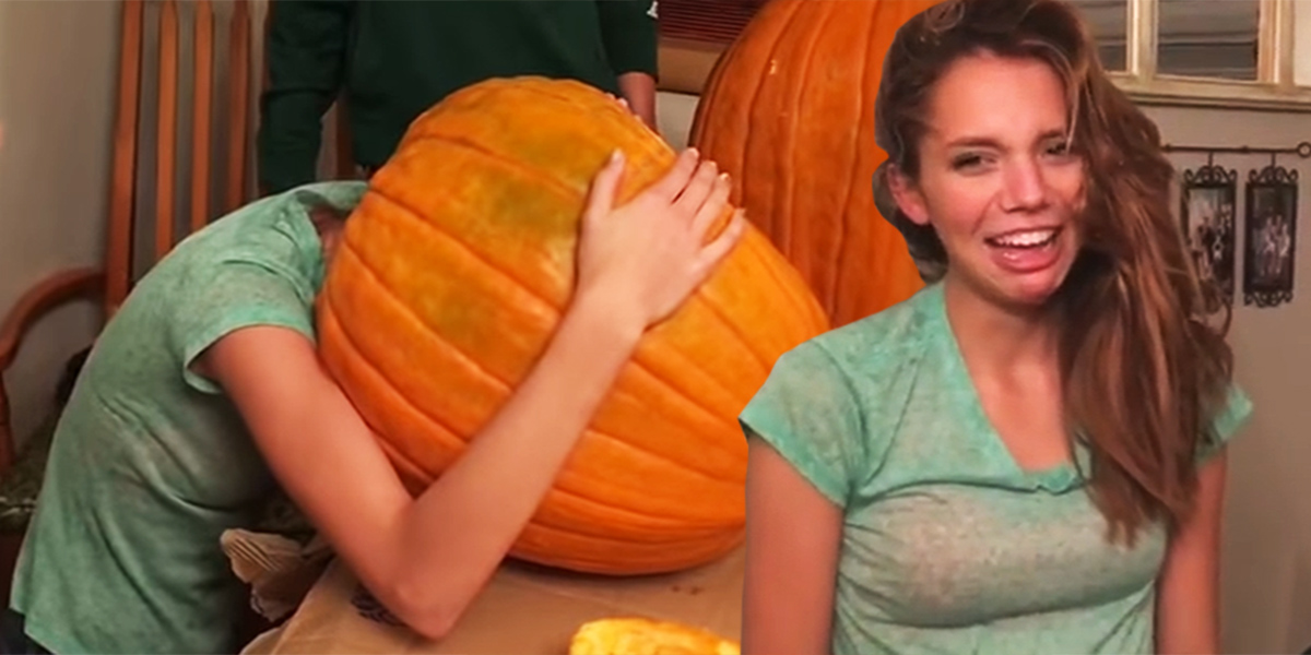 This Dumb Girl Got Her Head Stuck In A Pumpkin – Sick Chirpse