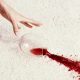 Spill red wine