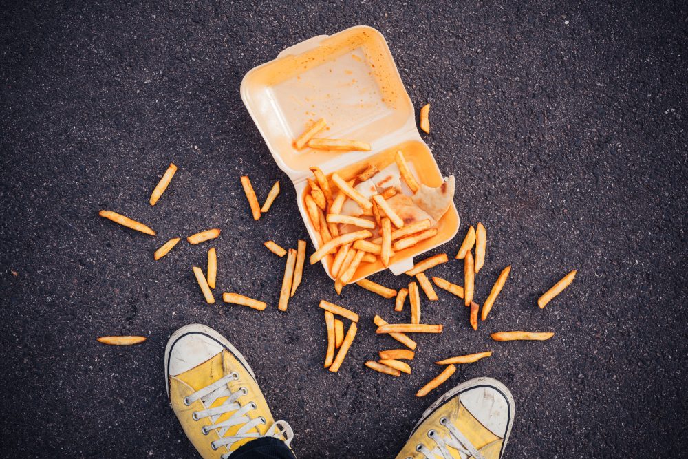 Man dropping his chips