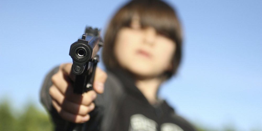 Kid with gun