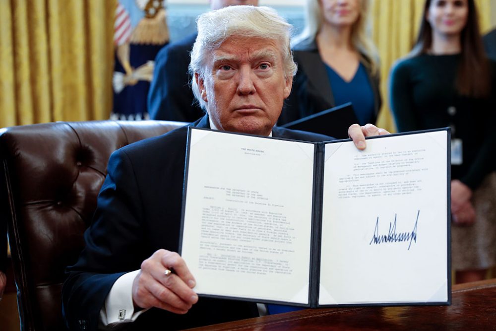 President Trump Signs Executive Orders On Oil Pipelines