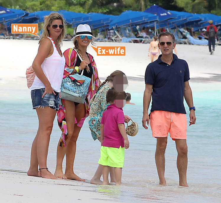 Jeremy Kyle and his wife are spotted enjoying a boatride while on holiday in Barbados