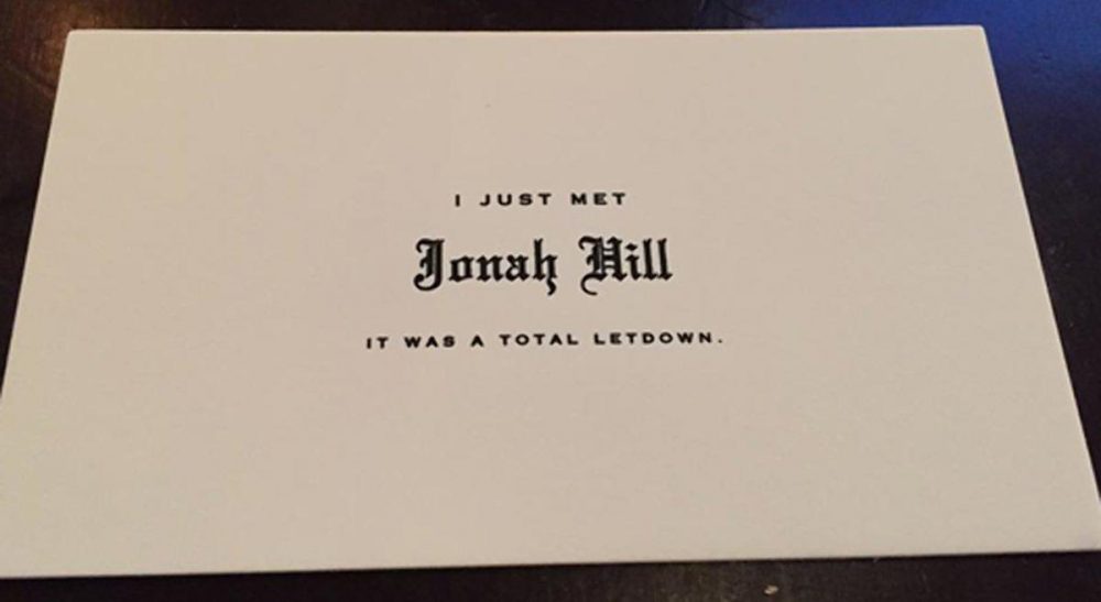 Jonah Hill Business Card