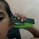 Kid Home Made Ear Piercing