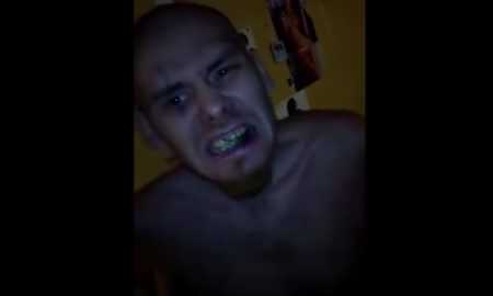 Man eats mouse