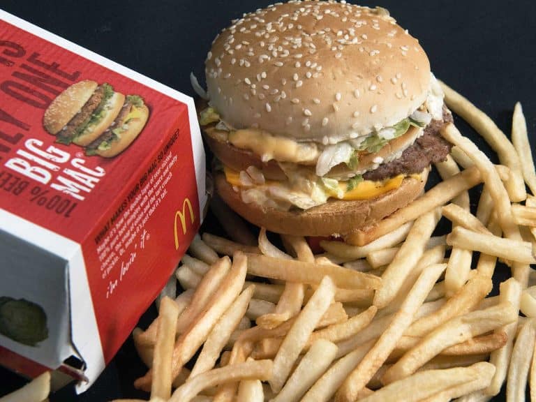 A McDonald's Big Mac and French Fries ar