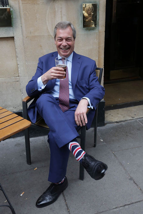 Farage pub socks