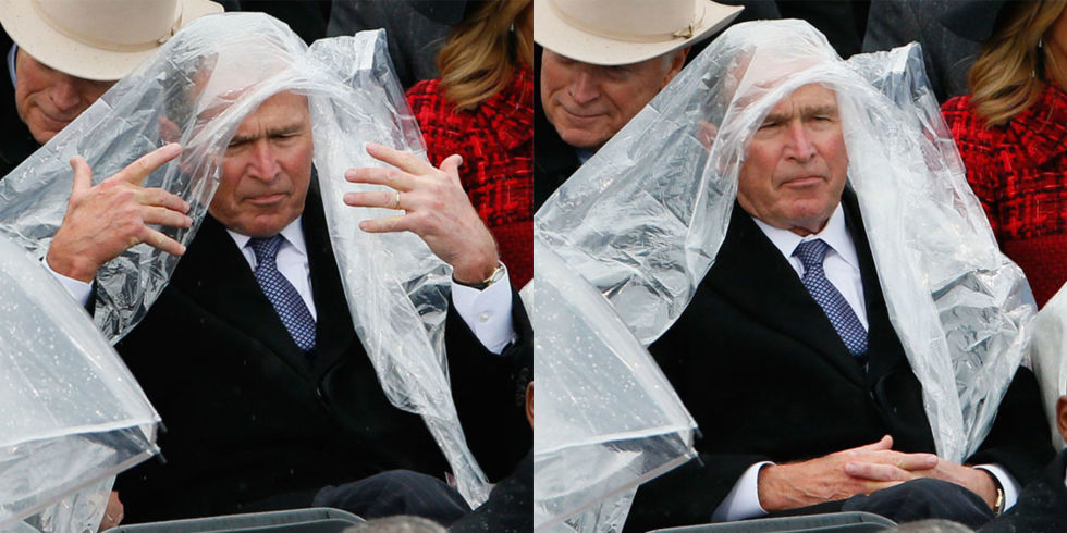 George bush poncho