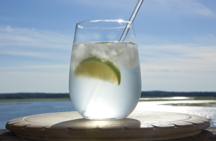 Gin and tonic by the sea