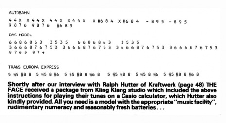 Kraftwerk sheet music 2