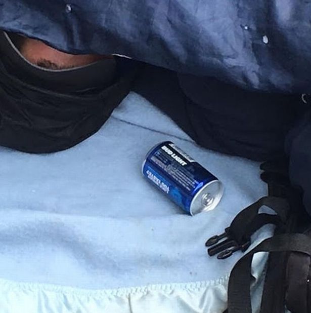 Homeless Bud light