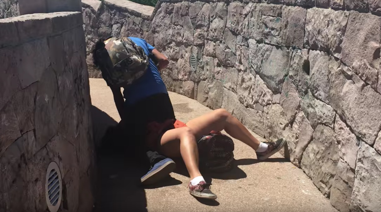 Shocking Video Shows Reporter Catch Armed Psychopath Choking Out A Girl.