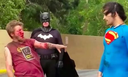 Superman vs homeless man