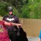 Superman vs homeless man