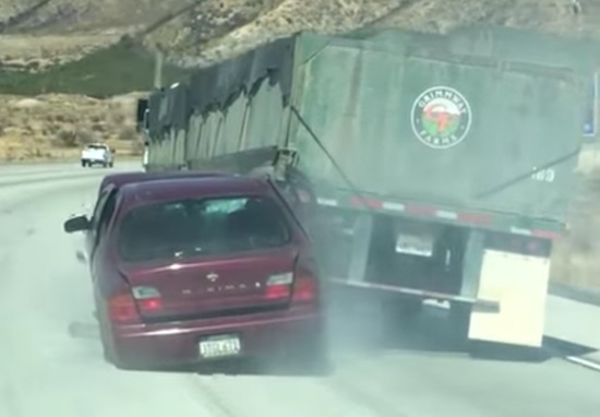 Trucker Dragging Car