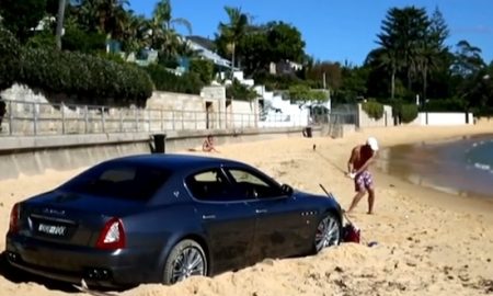 Australian Guy parked Car Beach Golf