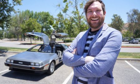Spencer White poses in front of his 1982 DeLorean. Samie Gebers/Signal